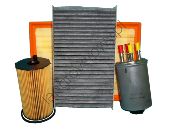 Zestaw filtrów RANGE ROVER SPORT 2.7 V6 Diesel Do 2006 ROKU LR009705 1311289 PHE000112 JKR500020 LR023977 JKR500010